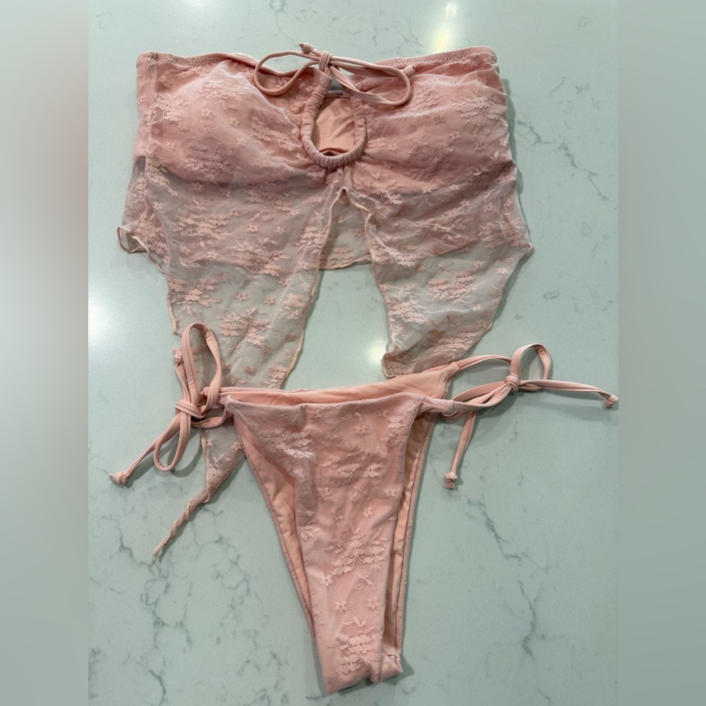 Pink Lace Bikini